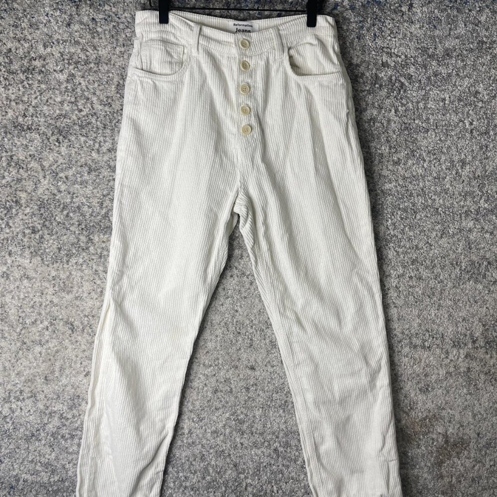 Reformation Cynthia Jeans Womens‎ 23 High Rise Straight Corduroy Button Fly